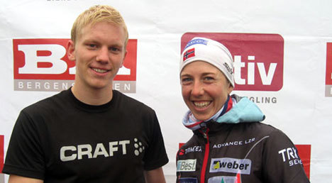 Joel Dyrhovden og Kristin Størmer Steira Foto; Owen Westergård, Varegg IL Joel Dyrhovden og Kristin Størmer Steira