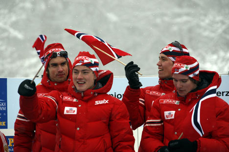 Tomas Northug, Finn Hågen Krogh, Pål Golberg og Didrik Tønseth