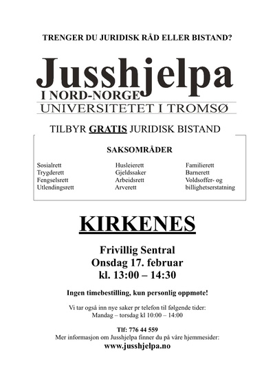 Jusshjelpa februar 2010 Jusshjelpa februar 2010