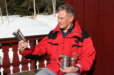 Johan Østvang i solveggen.