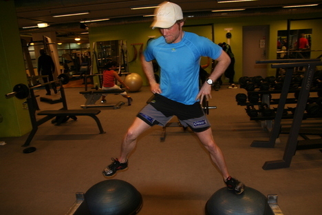 Johnsrud Sundby trener balanse.