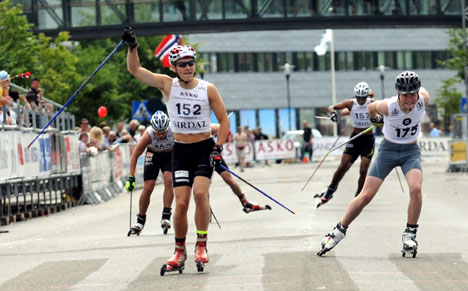 Stian Hoelgaard til venstre.