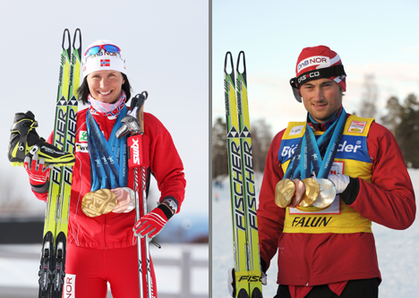 Marit Bjørgen og Petter Northug. Foto: NordicFocus.