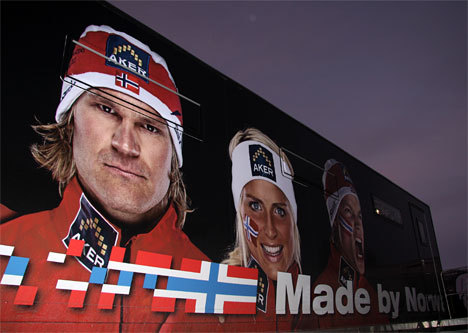 Smøretrailer, utvendig vegg. Foto: Geir Nilsen/Langrenn.com.