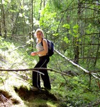 Bodil Ane Eidem i heia ved lysl�ypa