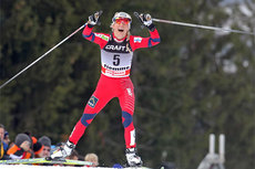 Therese Johaug, Tour de Ski målgang siste etp. Val di Fiemme 2011. Foto: Hemmersbach/NordicFocus.