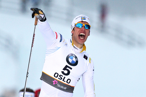 Marcus Hellner inn til sprint-gull i Oslo-VM 2011. Foto: Hemmersbach/NordicFocus.