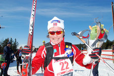 Hilde Gjermundshaug Pedersen etter sin seier i Troll Ski Marathon 2011. Arrangørfoto. Hilde Gjermundshaug Pedersen etter sin seier i Troll Ski Marathon 2011. Arrangørfoto.