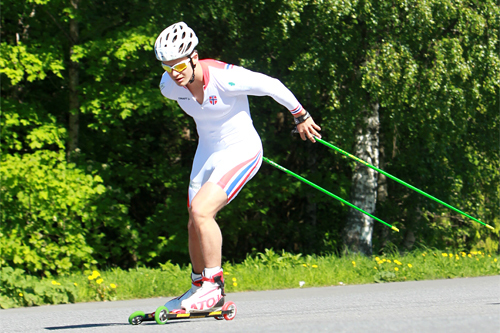 Sondre Turvoll Fossli på samling ved Norges Idrettshøgskole med rulleskilandslaget i 2011. Foto: Erik Borg.