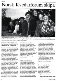 Norsk kvedarforum skipa