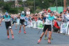 Eirik Brandsdal inn til seier i Oslo SkiShow 2011. Foto: Erik Borg.