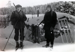 Talbom( til høre) ved hytta si påSkjækra
