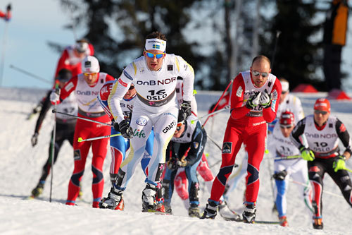 VM-femmila i Holmenkollen under Ski-VM i Oslo 2011. Foto: Hemmersbach/NordicFocus.