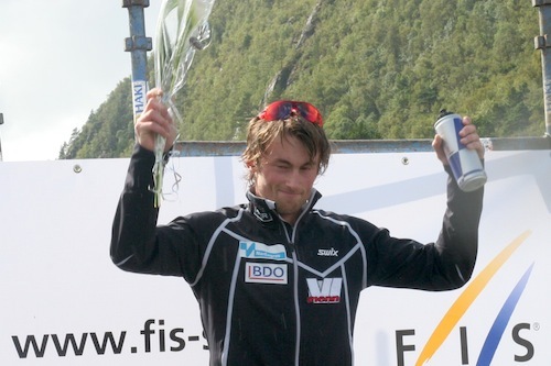 Petter Northug tok gull på 24km skøyting under rulleski-VM 2011 i Aure. Foto: Ingeborg Scheve