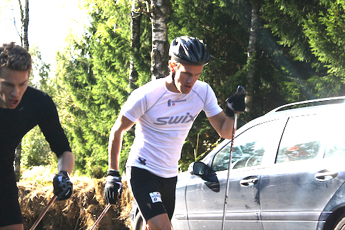 Harald Berge på treningsøkt med Team Norgeshus. Foto: Privat