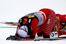 Heidi Weng har tatt ut alt på verdenscupen i finske Lahti 2011. Foto: Laiho/NordicFocus.