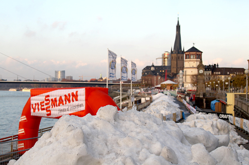 Düsseldorf i siste innspurt før sine verdenscupkonkurranser. Foto: Hemmersbach/NordicFocus.