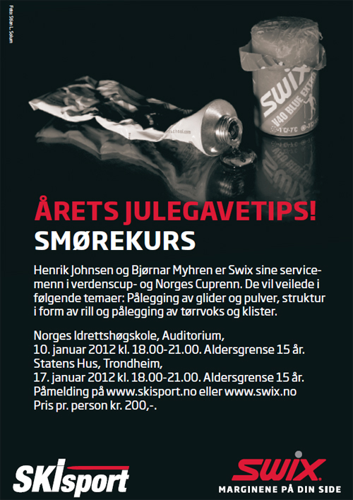 Sm&oslash;rekurs med bladet SKIsport og Swix.