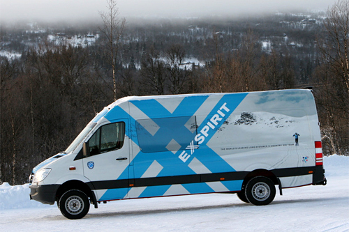 Team Exspirits smørebil. Foto: Erik Nilsson.