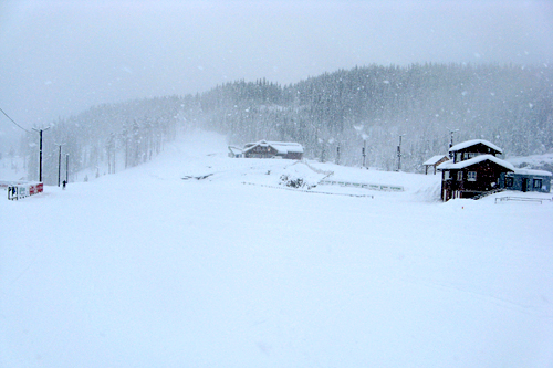 NM-arenaen for Ski NM Voss 2012. Arrangørfoto. NM-arenaen for Ski NM Voss 2012. Arrangørfoto.