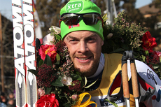 Jørgen Aukland har akkurat sikret seieren i Marcialonga 2012. Foto: Hemmersbach/NordicFocus.