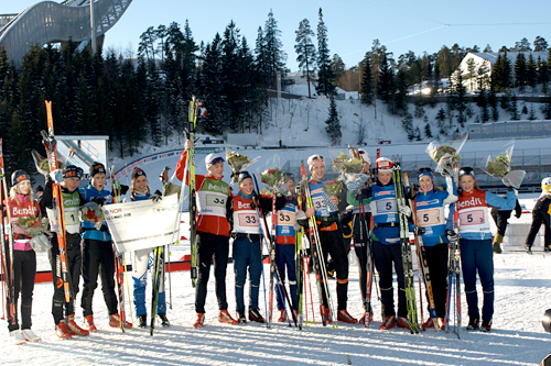 Ungdomsstafetten i Holmenkollen. Arrang&oslash;rfoto.
