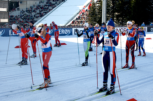 Ungdomsstafetten i Holmenkollen. Arrangørfoto.