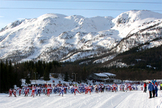 Stadion for Hovedlandsrennet 2012 i Harstad og Medkila. Foto: Kjell Arne Jakobsen.