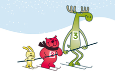 Maskot for Barnas Holmenkolldag. Illustrasjon: Skiforeningen.
