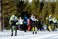 Jerry Ahrlin, Simen Østensen og Jörgen Brink i Vasaloppet 2011. Foto: Schmidt/NordicFocus.