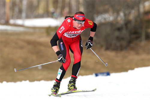 Justyna Kowalczyk avslutter sesongen 2011/2012 med 5. plass på verdenscupens jaktstart i Falun. Sammenlagt i world cup ble hun nr. 2 etter Marit Bjørgen. Foto: Hemmersbach/NordicFocus. Justyna Kowalczyk avslutter sesongen 2011/2012 med 5. plass på verdenscupens jaktstart i Falun. Sammenlagt i world cup ble hun nr. 2 etter Marit Bjørgen. Foto: Hemmersbach/NordicFocus.