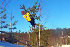 SuperSkiers i sin YouTube-video Krascha Fetast 2. Foto: Screenshoot SuperSkiers/YouTube. SuperSkiers i sin YouTube-video Krascha Fetast 2. Foto: Screenshoot SuperSkiers/YouTube.