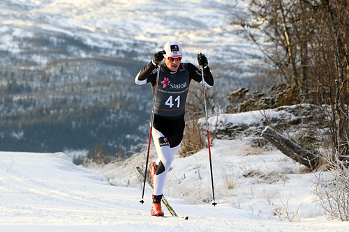 Ringkollen-løper Eirik Sverdrup Augdal vant 15 km klassisk for junior under Beitosprinten 2013. Foto: Erik Borg. Ringkollen-løper Eirik Sverdrup Augdal vant 15 km klassisk for junior under Beitosprinten 2013. Foto: Erik Borg.