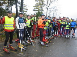 gruppebilde rulleski