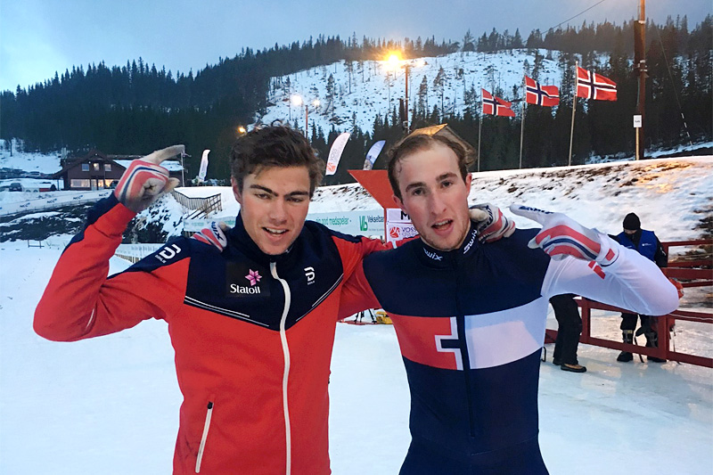 NTG Geilo hadde mye å juble over i forbindelse med norgescuphelgen og NM Sprint for juniorer på Voss nå i februar 2017. Mobilfoto: Privat. NTG Geilo hadde mye å juble over i forbindelse med norgescuphelgen og NM Sprint for juniorer på Voss nå i februar 2017. Mobilfoto: Privat.