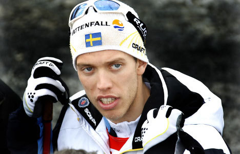Marcus Hellner satser på å vinne stafetten i morgen. Foto: Geir Olsen Marcus Hellner satser på å vinne stafetten i morgen.
