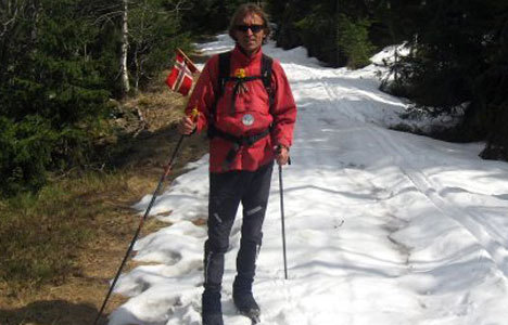 Tom Stensaker på skitur 17. mai. Foto: Privat Tom Stensaker på skitur 17. mai.