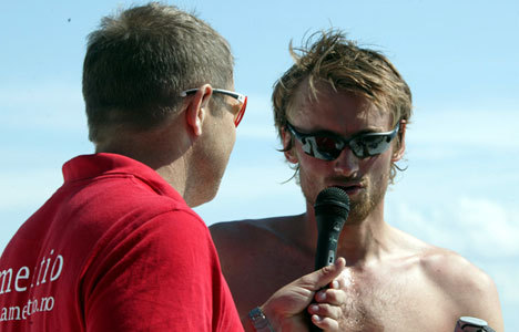 Petter Northug intervjues etter seieren.