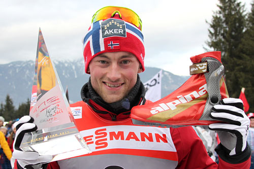 Petter Northug, Tour de Ski, 2. plass sammenlagt, Val di Fiemme 2011. Foto: Hemmersbach/NordicFocus. Petter Northug, Tour de Ski, 2. plass sammenlagt, Val di Fiemme 2011. Foto: Hemmersbach/NordicFocus.