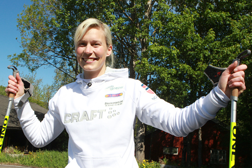 Guro Strøm Solli på samling ved Norges Idrettshøgskole med rulleskilandslaget i 2011. Foto: Erik Borg. Guro Strøm Solli på samling ved Norges Idrettshøgskole med rulleskilandslaget i 2011. Foto: Erik Borg.