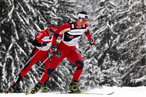 Marit Bjørgen har tidligere markert seg godt i Tour de Ski. Her fra da hun var sterkest på den 15 km lange 7. etappen i Toblach under Tour de Ski 2011/2012. Tett bak fulgte Justyna Kowalczyk. Foto: Hemmersbach/NordicFocus. Marit Bjørgen har tidligere markert seg godt i Tour de Ski. Her fra da hun var sterkest på den 15 km lange 7. etappen i Toblach under Tour de Ski 2011/2012. Tett bak fulgte Justyna Kowalczyk. Foto: Hemmersbach/NordicFocus.