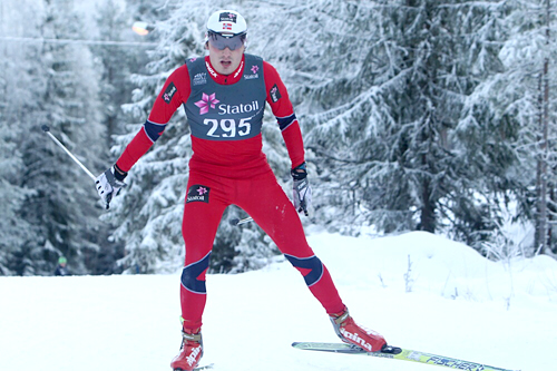 Finn Hågen Krogh ble nummer to og beste norske på det 15 kilometer lange fristilløpet på Nes i Akershus. Foto: Erik Borg. Finn Hågen Krogh ble nummer to og beste norske på det 15 kilometer lange fristilløpet på Nes i Akershus. Foto: Erik Borg.