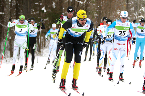 Thomas Alsgaard vant Hodelyktrennet 2012. Her er han på vei mot 5. plass i det 63 km lange Tartu Maraton 2012. Foto: Laiho/NordicFocus. Thomas Alsgaard vant Hodelyktrennet 2012. Her er han på vei mot 5. plass i det 63 km lange Tartu Maraton 2012. Foto: Laiho/NordicFocus.