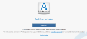 Politikerportal SVK - bilde av forsiden mobilutgaven