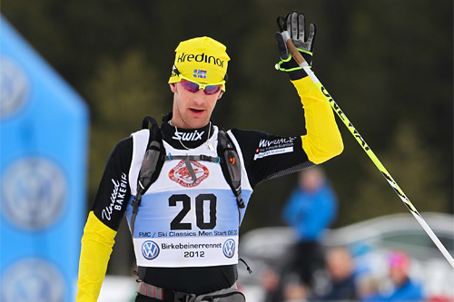 Anders Södergren i Birkebeinerrennet 2012, hvor han gikk som en del av norske Team United Bakeries. Foto: Laiho/NordicFocus. Anders Södergren i Birkebeinerrennet 2012, hvor han gikk som en del av norske Team United Bakeries. Foto: Laiho/NordicFocus.