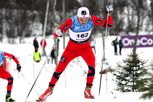 Finn Hågen Krogh viste muskler i Beitosprinten 2012 gjennom en meget sterk 3. plass. Foto: Geir Nilsen/Langrenn.com. Finn Hågen Krogh viste muskler i Beitosprinten 2012 gjennom en meget sterk 3. plass. Foto: Geir Nilsen/Langrenn.com.
