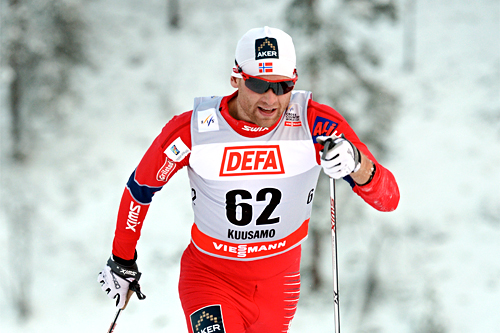 Niklas Dyrhaug i den innledende sprint-prologen i mini-touren i Kuusamo 2012. Foto: Felgenhauer/NordicFocus. Niklas Dyrhaug i den innledende sprint-prologen i mini-touren i Kuusamo 2012. Foto: Felgenhauer/NordicFocus.