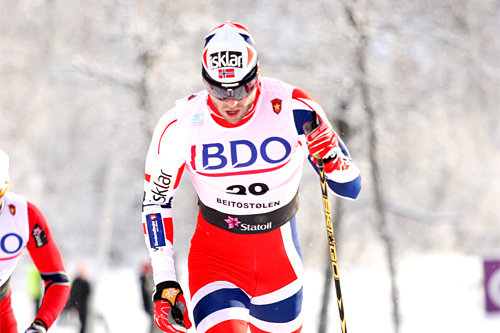 Johan Kjølstad underveis i den nasjonale sesongåpningens 15 km klassisk i Beitosprinten 2012. Foto: Geir Nilsen/Langrenn.com. Johan Kjølstad underveis i den nasjonale sesongåpningens 15 km klassisk i Beitosprinten 2012. Foto: Geir Nilsen/Langrenn.com.