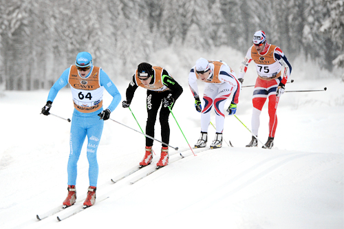 Illustrasjonsbilde: Deler av feltet i Marcialonga 2013. I front Espen Harald Bjerke fra Team Coop, mens Anders Högberg i Team Skigo ligger på halen. Foto: Rauschendorfer/NordicFocus. Illustrasjonsbilde: Deler av feltet i Marcialonga 2013. I front Espen Harald Bjerke fra Team Coop, mens Anders Högberg i Team Skigo ligger på halen. Foto: Rauschendorfer/NordicFocus.