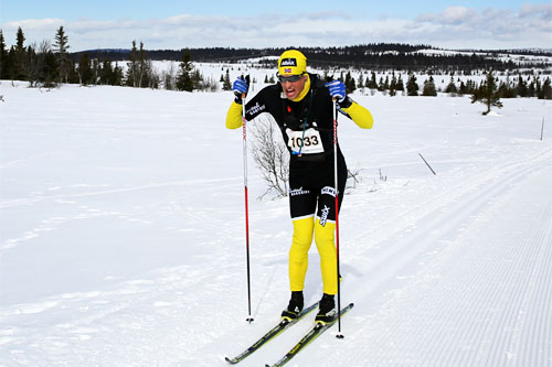 Kjetil Hagtvedt Dammen på vei mot overlegen seier i Lillehammer Troll Ski Marathon 2013. Her er han like ved Pellestova. Foto: Geir Olsen. Kjetil Hagtvedt Dammen på vei mot overlegen seier i Lillehammer Troll Ski Marathon 2013. Her er han like ved Pellestova. Foto: Geir Olsen.